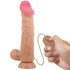 Pretty Love - Sliding Skin Series Realistic Dildo With Sliding Skin Suction Cup Remote Control Flesh 24 Cm