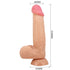 Pretty Love - Sliding Skin Series Realistic Dildo With Sliding Skin Suction Cup Remote Control Flesh 21.8 Cm