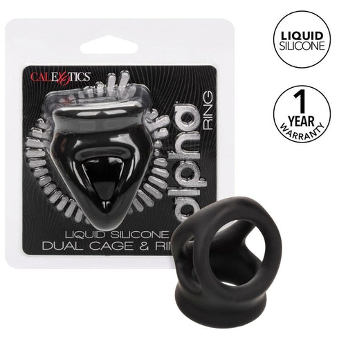 Calexotics - Alpha Dual Cage Ring Black