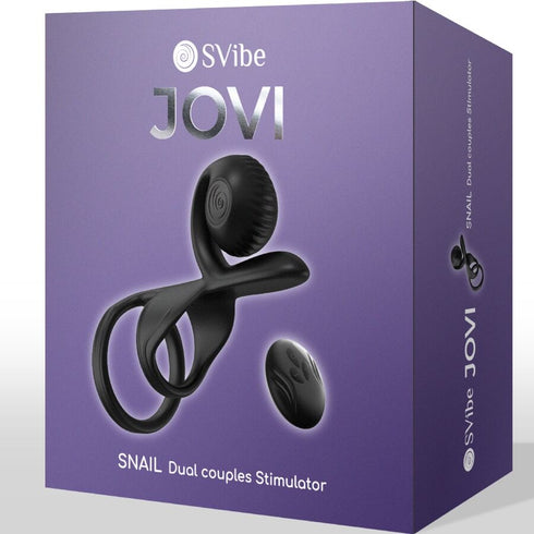 Snail Vibe - Jovi Couples Ring Remote Control Black
